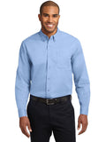 no-logo Port Authority Long Sleeve Easy Care Dress Shirt-Discontinued-Port Authority-Light Blue/Light Stone-S-Thread Logic