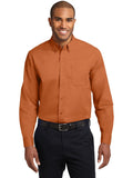 no-logo Port Authority Long Sleeve Easy Care Dress Shirt-Discontinued-Port Authority-Texas Orange/Light Stone-S-Thread Logic
