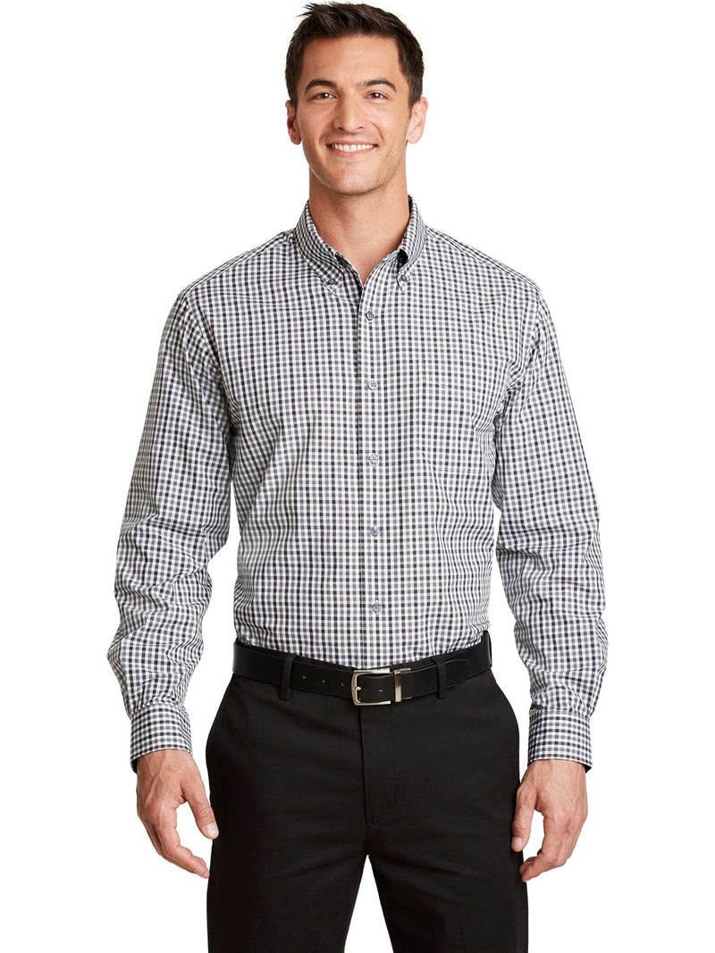 no-logo Port Authority Long Sleeve Gingham Easy Care Shirt-Regular-Port Authority-Thread Logic