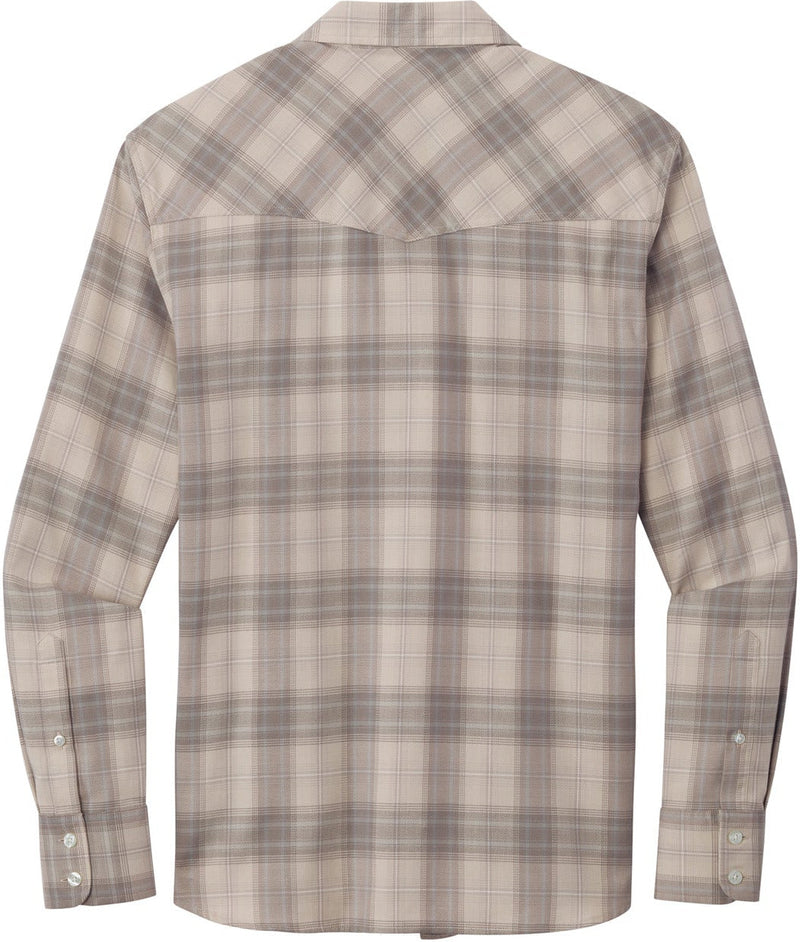 no-logo Port Authority Long Sleeve Ombre Plaid Shirt-Regular-Port Authority-Thread Logic