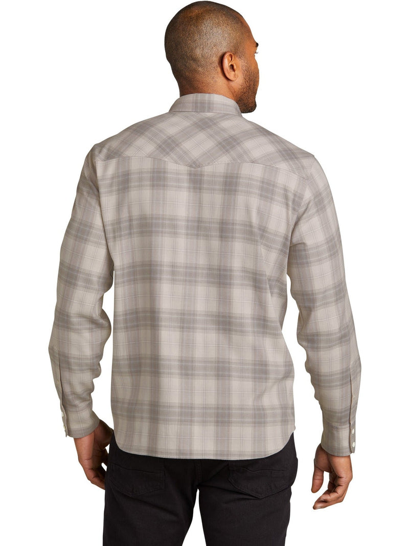 no-logo Port Authority Long Sleeve Ombre Plaid Shirt-Regular-Port Authority-Thread Logic