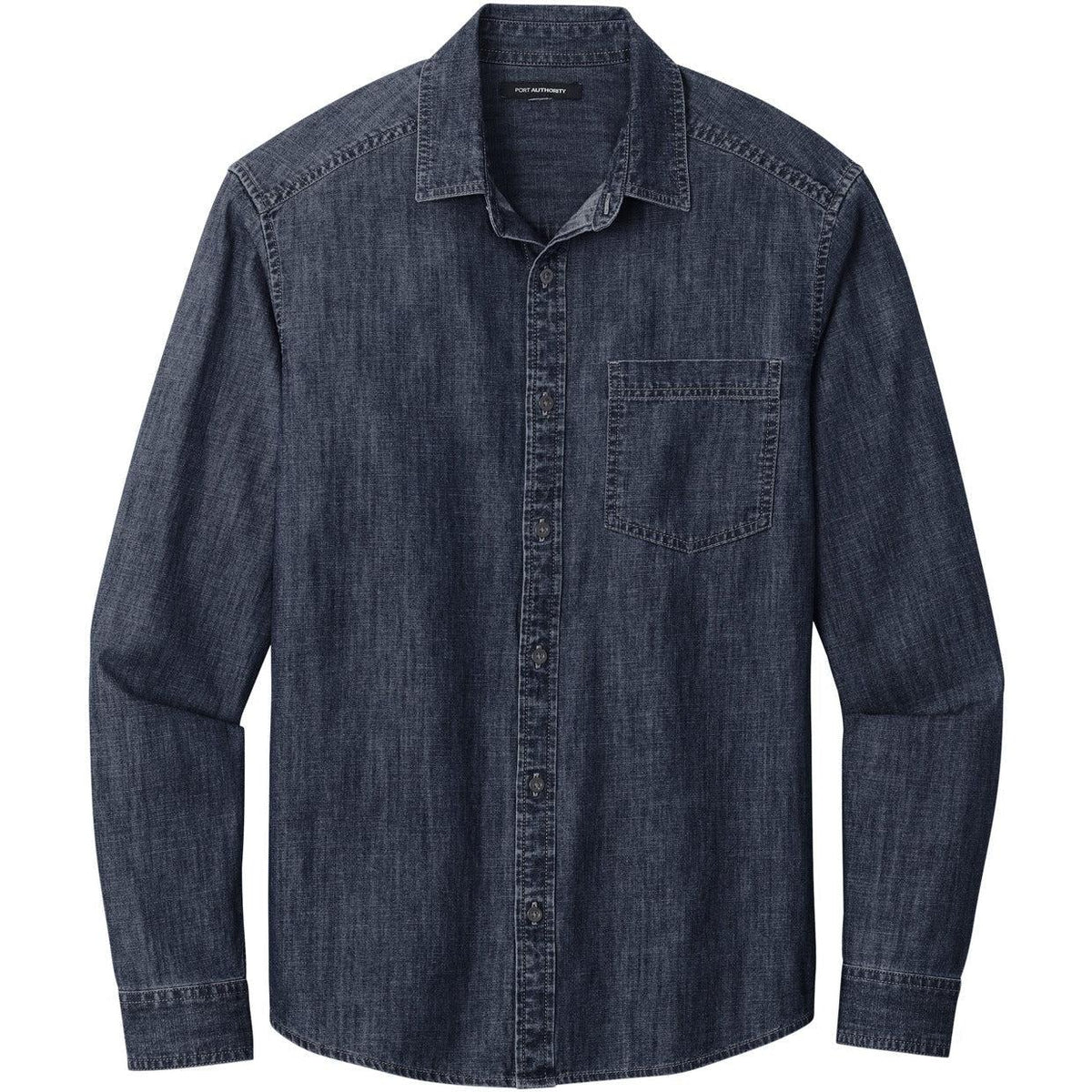no-logo Port Authority Long Sleeve Perfect Denim Shirt