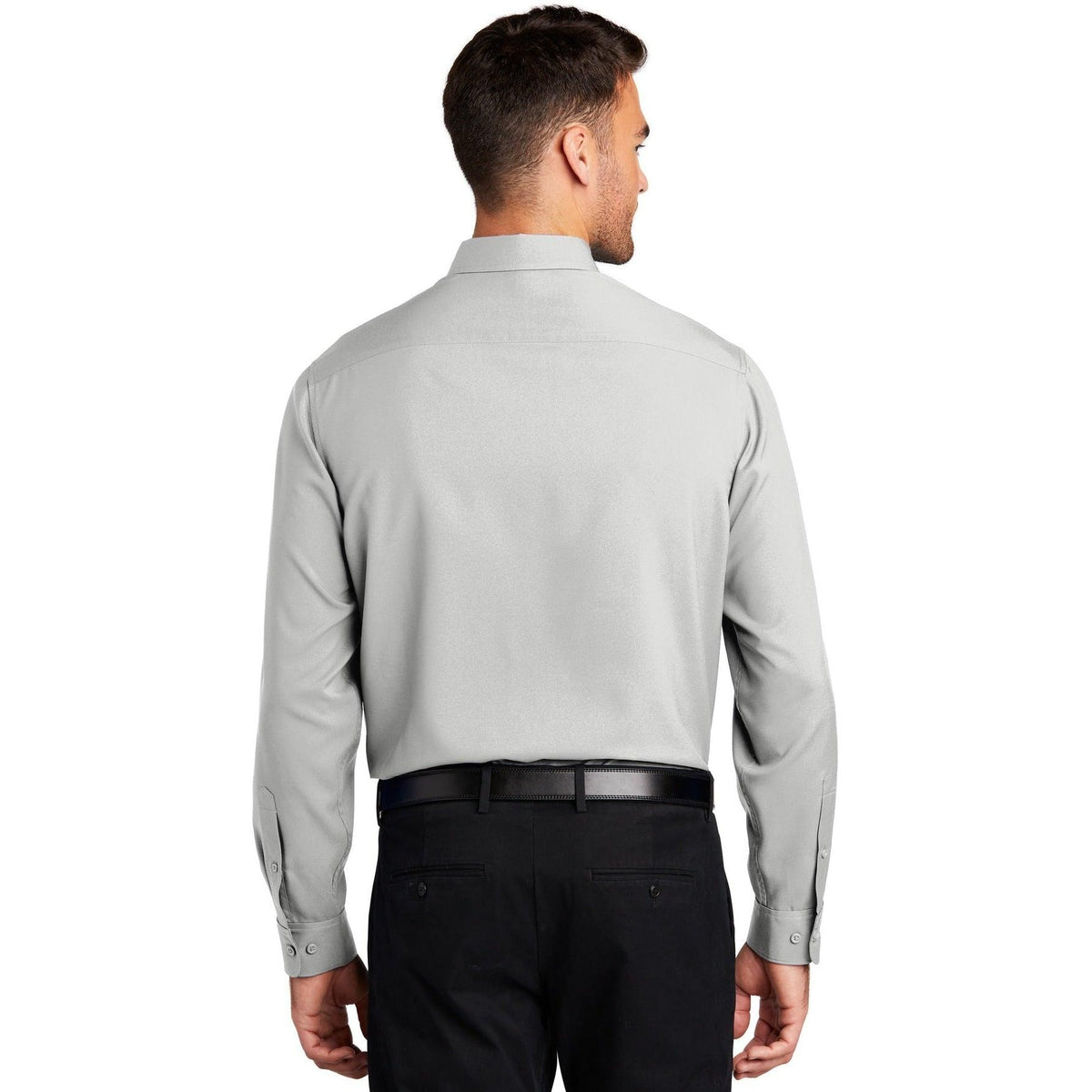 no-logo Port Authority Long Sleeve Performance Staff Shirt-Dress Shirts-Port Authority-Thread Logic