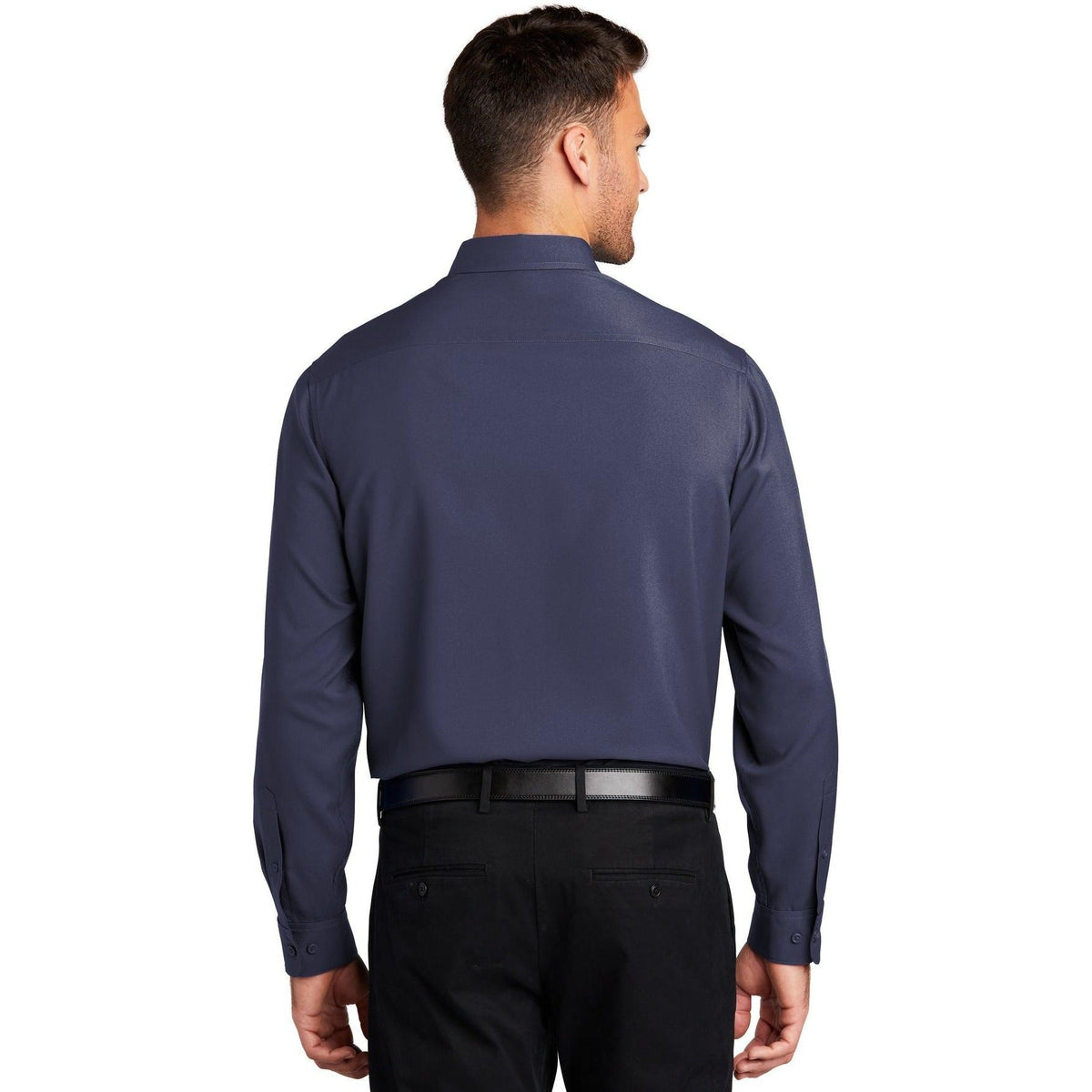 no-logo Port Authority Long Sleeve Performance Staff Shirt-Dress Shirts-Port Authority-Thread Logic