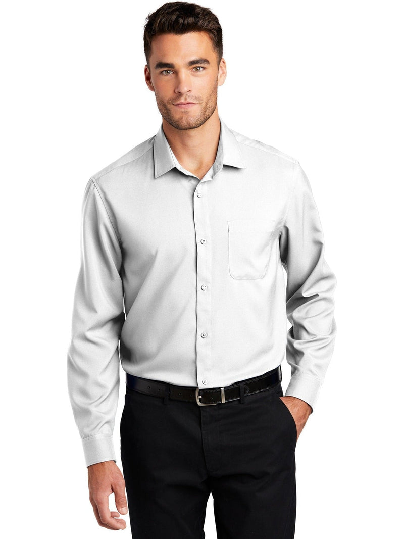 no-logo Port Authority Long Sleeve Performance Staff Shirt-Regular-Port Authority-Thread Logic