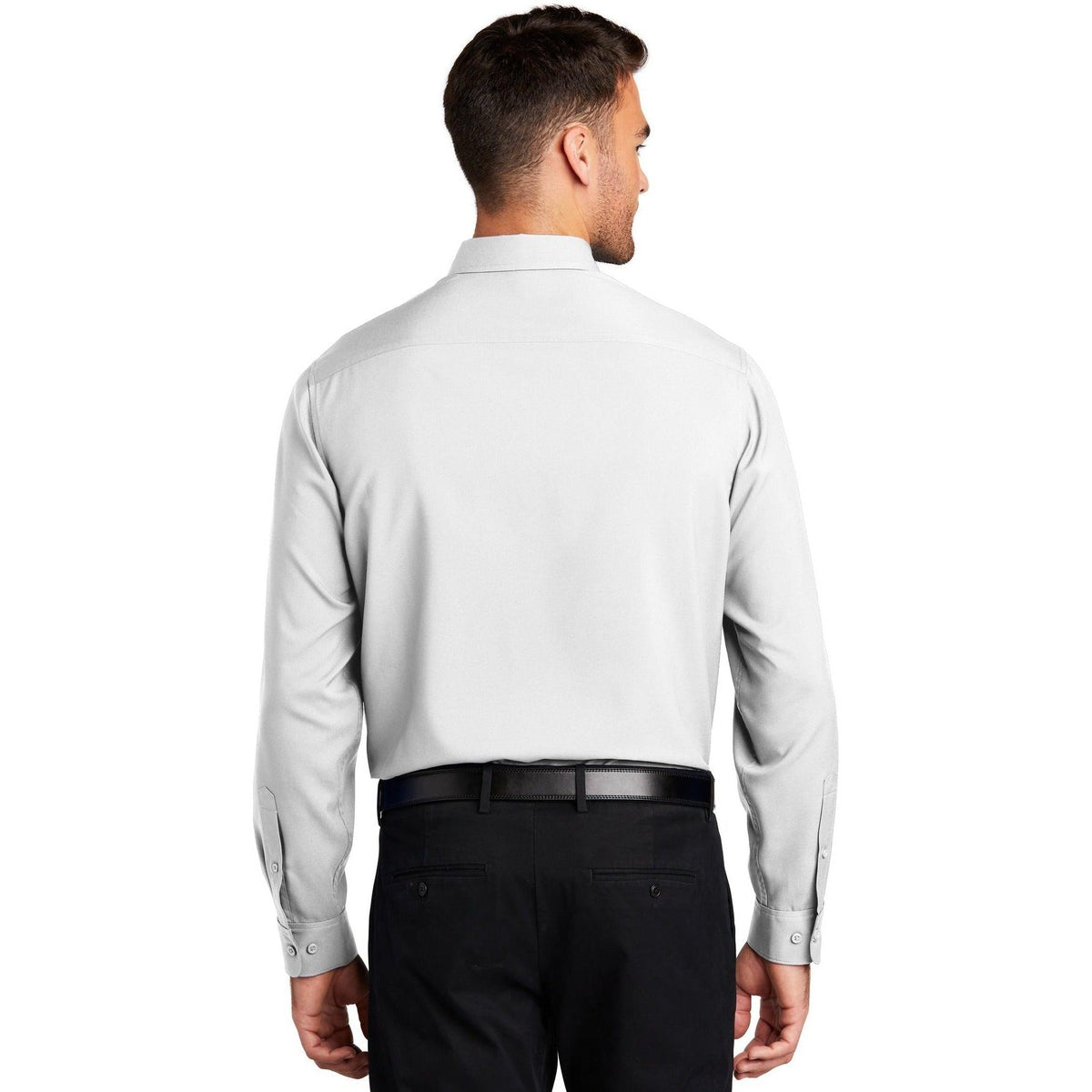 no-logo Port Authority Long Sleeve Performance Staff Shirt-Dress Shirts-Port Authority-Thread Logic