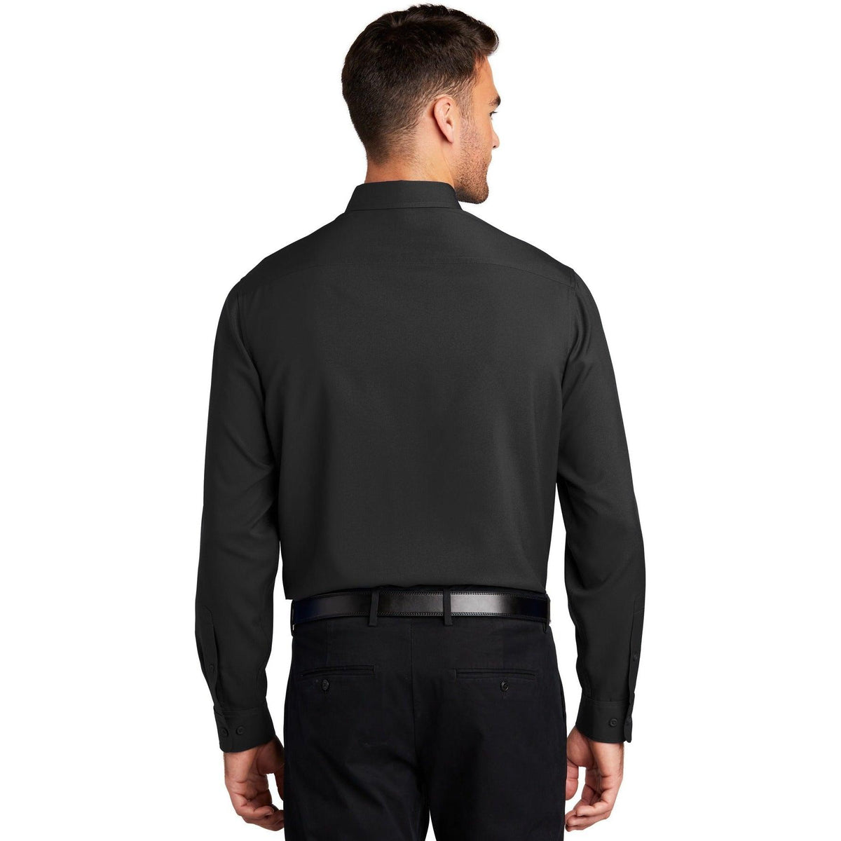 no-logo Port Authority Long Sleeve Performance Staff Shirt-Dress Shirts-Port Authority-Thread Logic