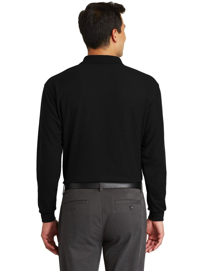 no-logo Port Authority Long Sleeve Silk Touch Polo with Pocket-Regular-Port Authority-Thread Logic