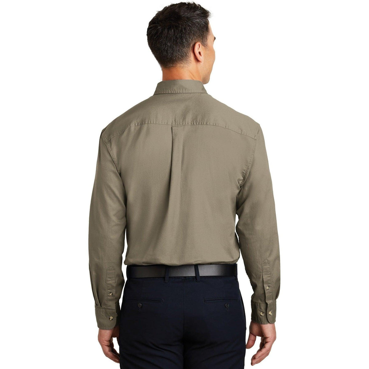 no-logo Port Authority Long Sleeve Twill Shirt-Regular-Port Authority-Thread Logic
