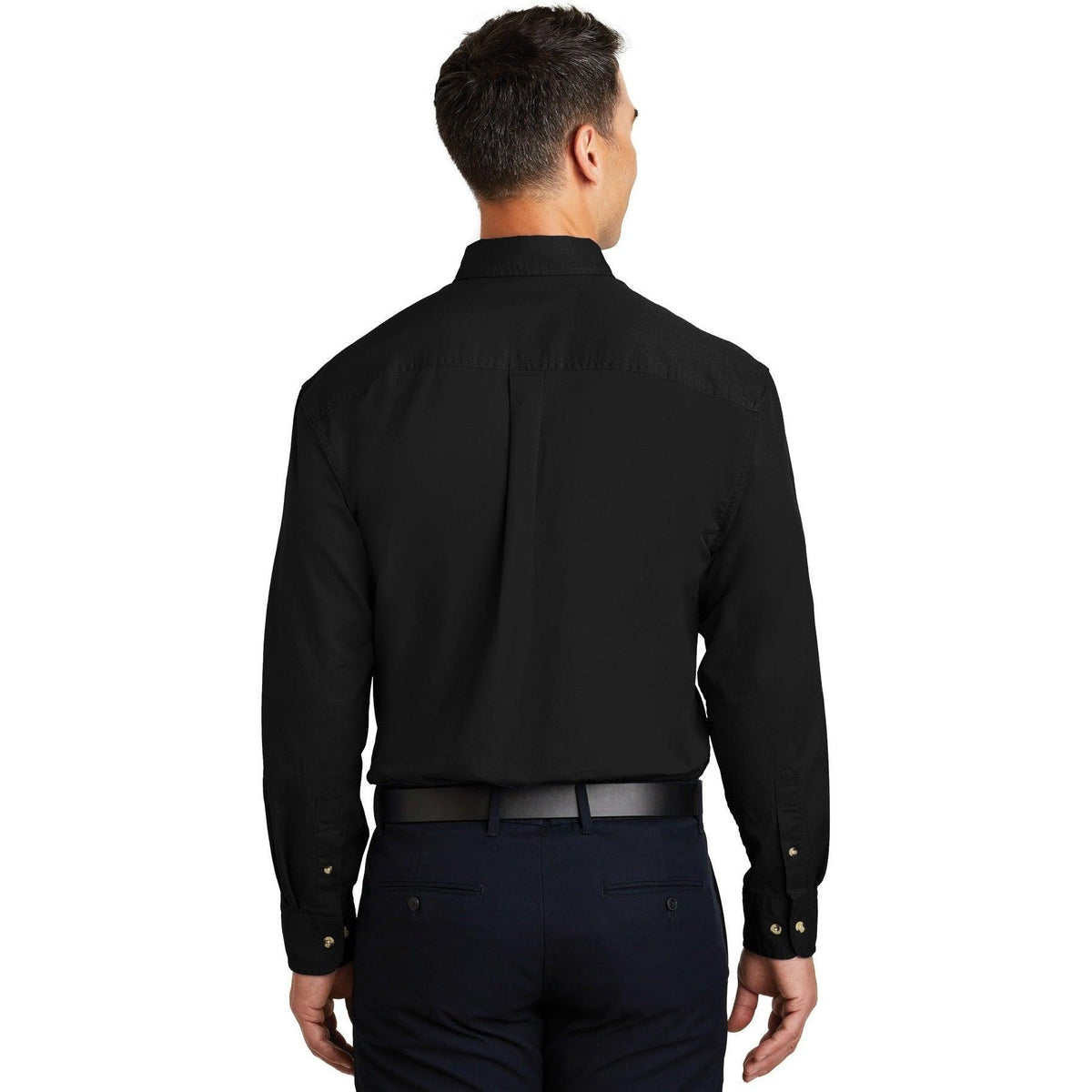 no-logo Port Authority Long Sleeve Twill Shirt-Regular-Port Authority-Thread Logic