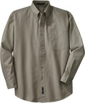 no-logo Port Authority Long Sleeve Twill Shirt-Regular-Port Authority-Khaki-S-Thread Logic