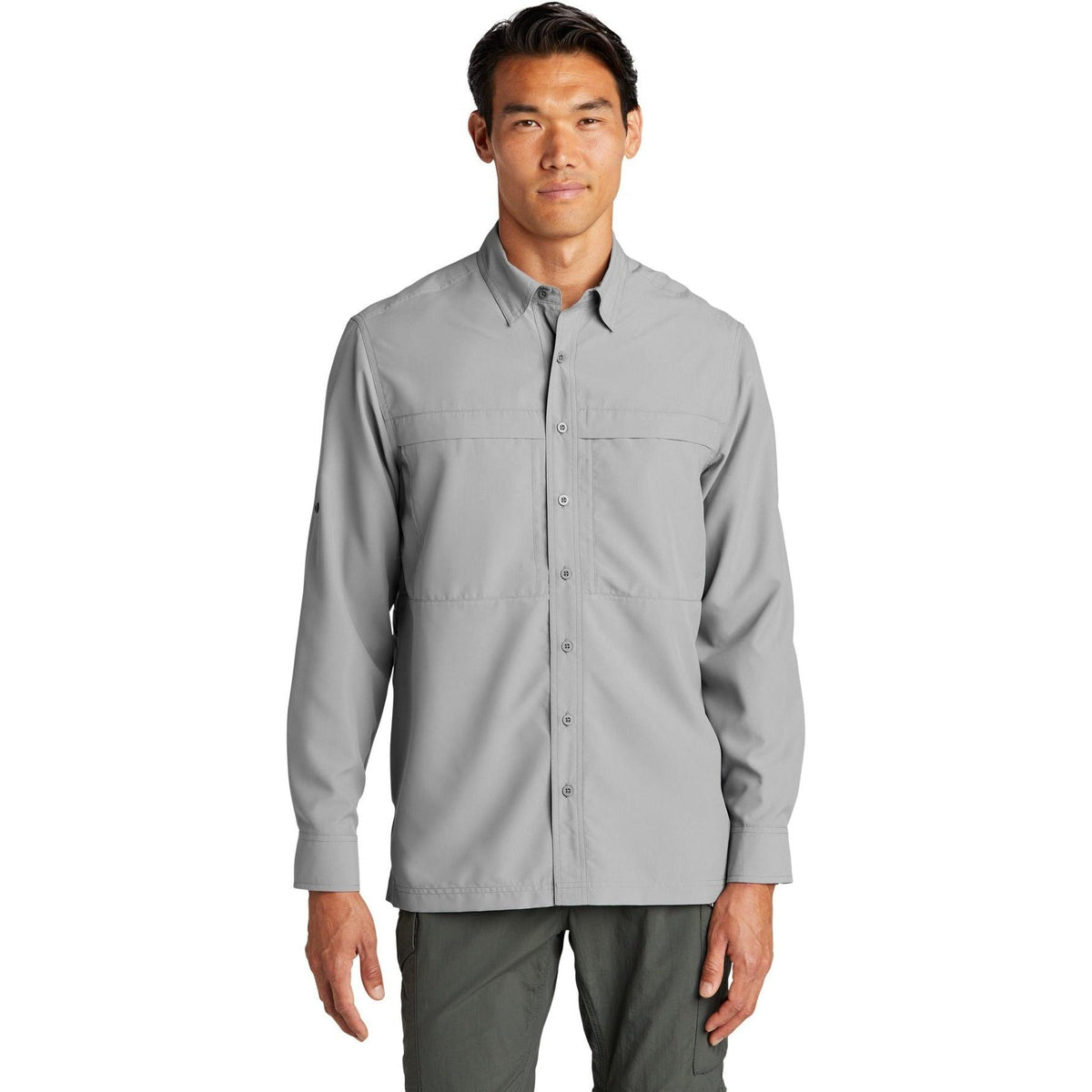 no-logo Port Authority Long Sleeve UV Daybreak Shirt-Regular-Port Authority-Thread Logic