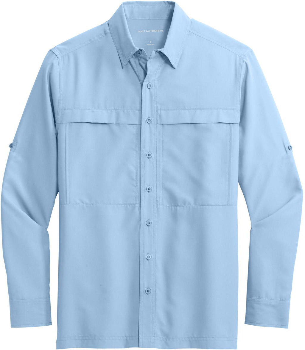 Port Authority Dimension Knit Dress Shirt-S (Dress Shirt Blue