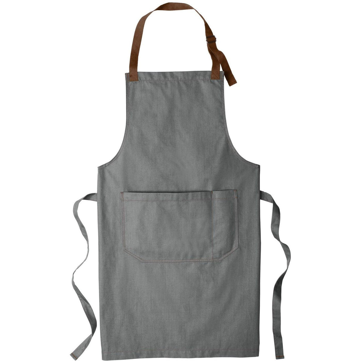 no-logo Port Authority Market Full-Length Bib Apron-Regular-Port Authority-Ash Grey-1 Size-Thread Logic