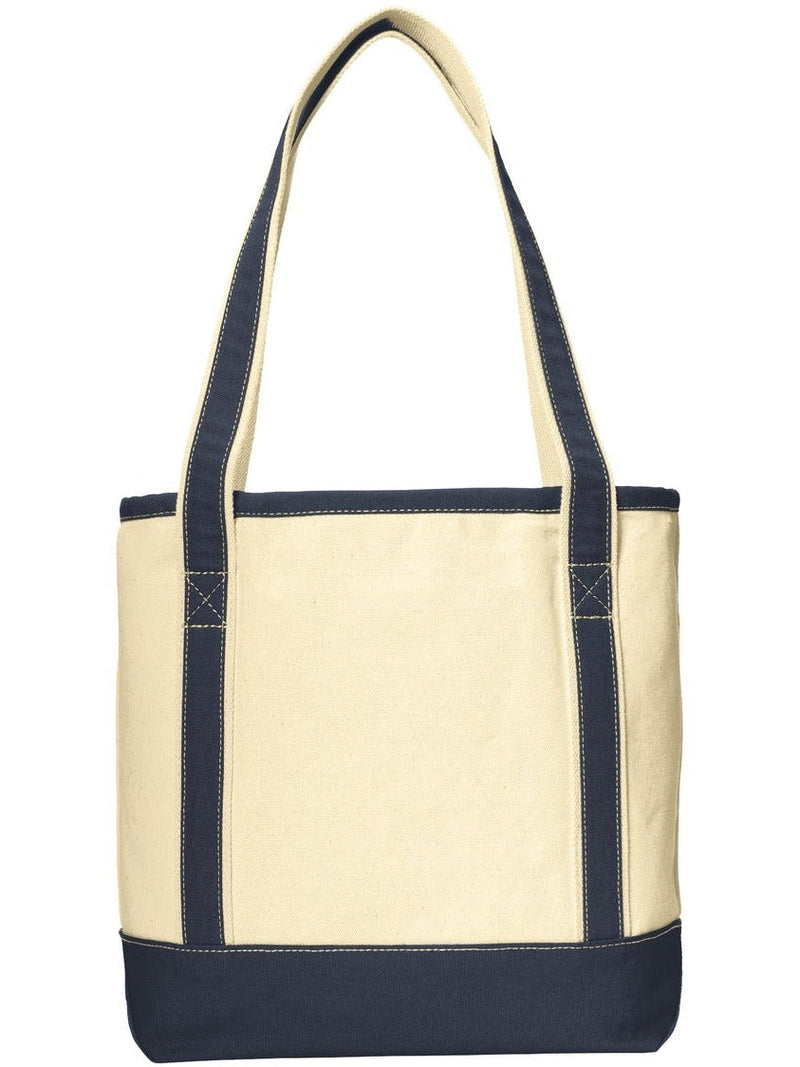 no-logo Port Authority Medium Cotton Canvas Boat Tote-Regular-Port Authority-Thread Logic