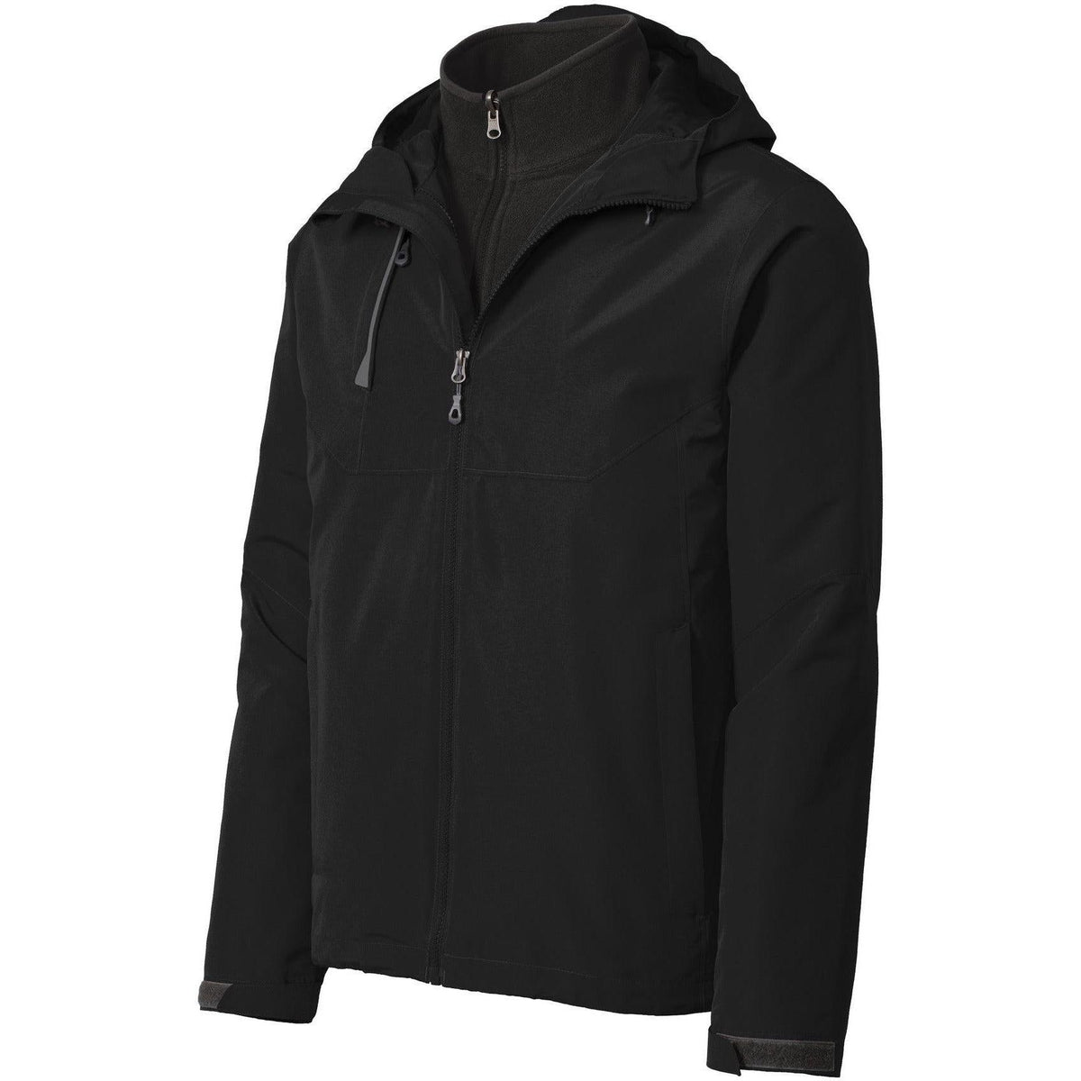 no-logo Port Authority Merge 3-In-1 Jacket-Regular-Port Authority-Deep Black-S-Thread Logic