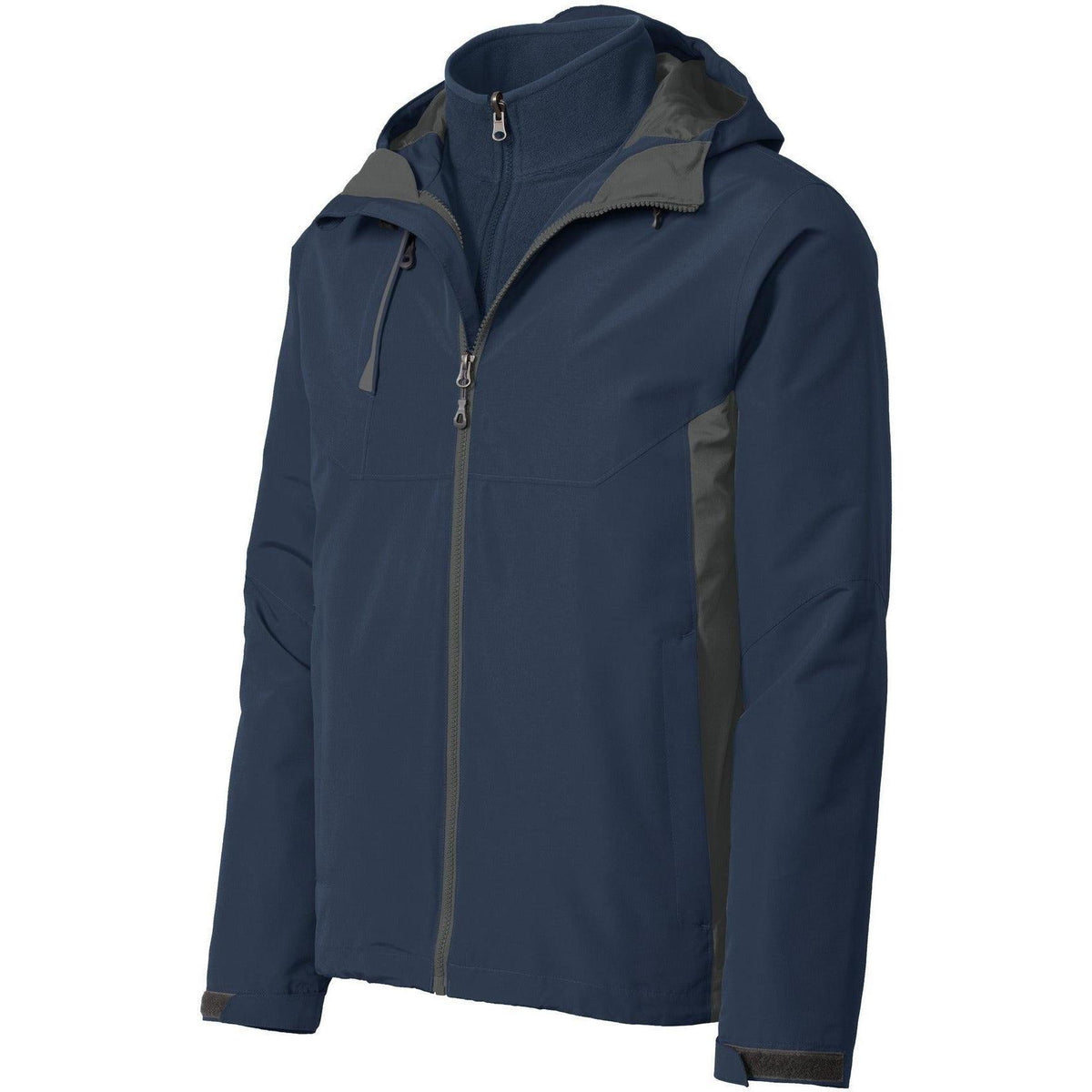 no-logo Port Authority Merge 3-In-1 Jacket-Regular-Port Authority-Dress Blue Navy/Grey Steel-S-Thread Logic