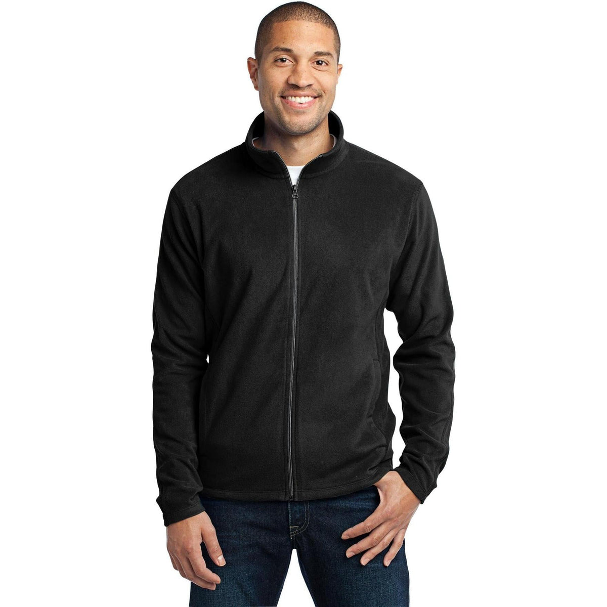 no-logo Port Authority Microfleece Jacket-Regular-Port Authority-Thread Logic