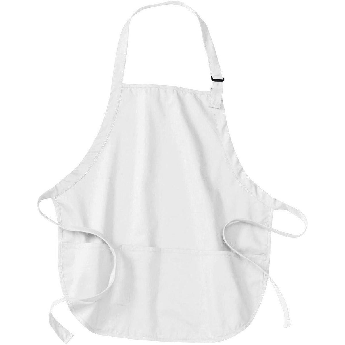 no-logo Port Authority Mid-Length Apron with Teflon Coating-Regular-Port Authority-White-1 Size-Thread Logic