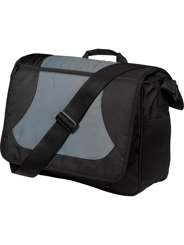 no-logo Port Authority Midcity Messenger Bag-Regular-Port Authority-Dark Grey/Black-Thread Logic