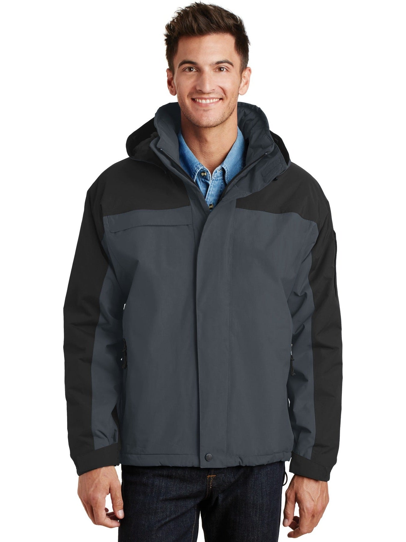 Port Authority Nootka Jacket-Regular-Port Authority-Graphite/Black-S-Thread Logic