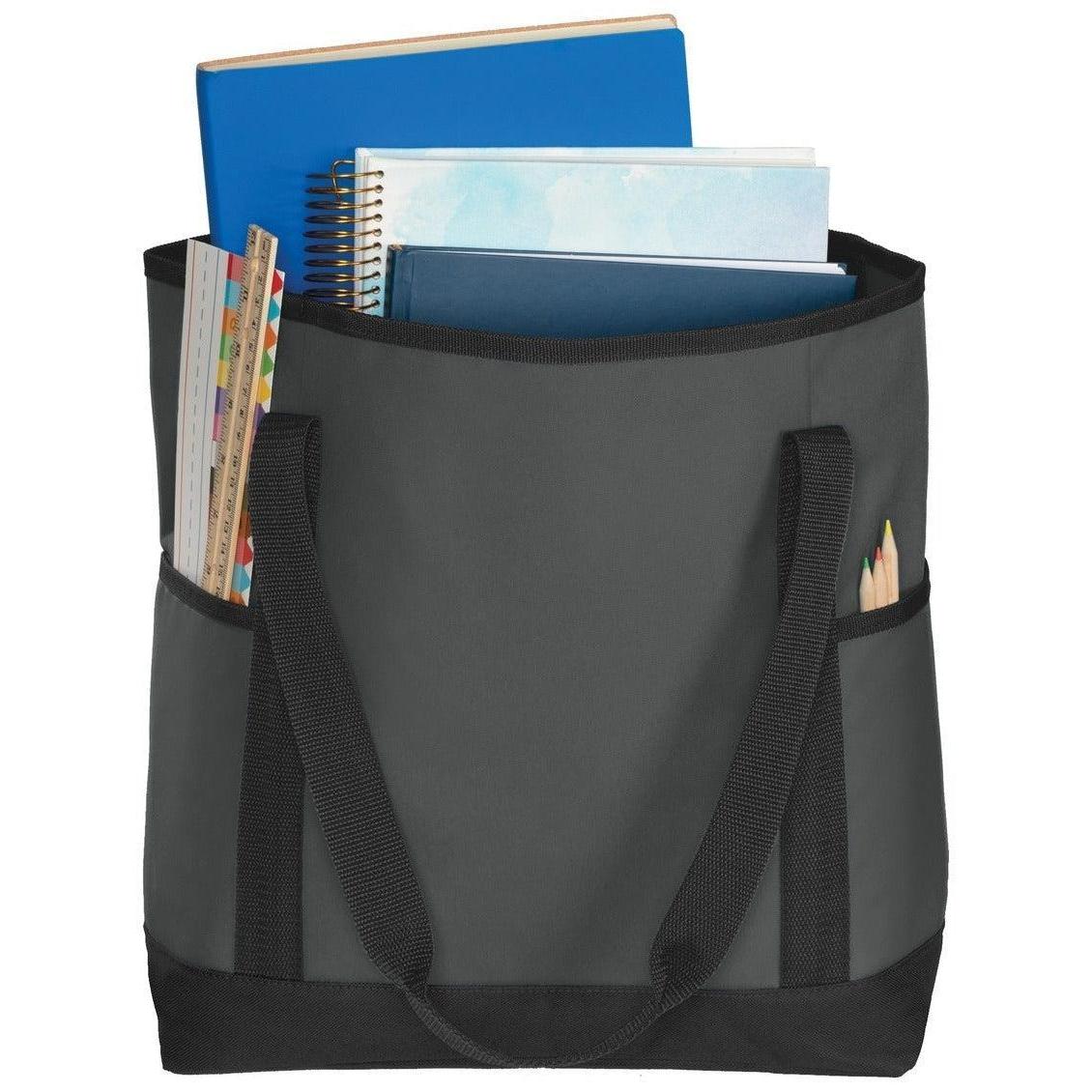 no-logo Port Authority On-The-Go Tote-Regular-Port Authority-Dark Charcoal/Black-Thread Logic
