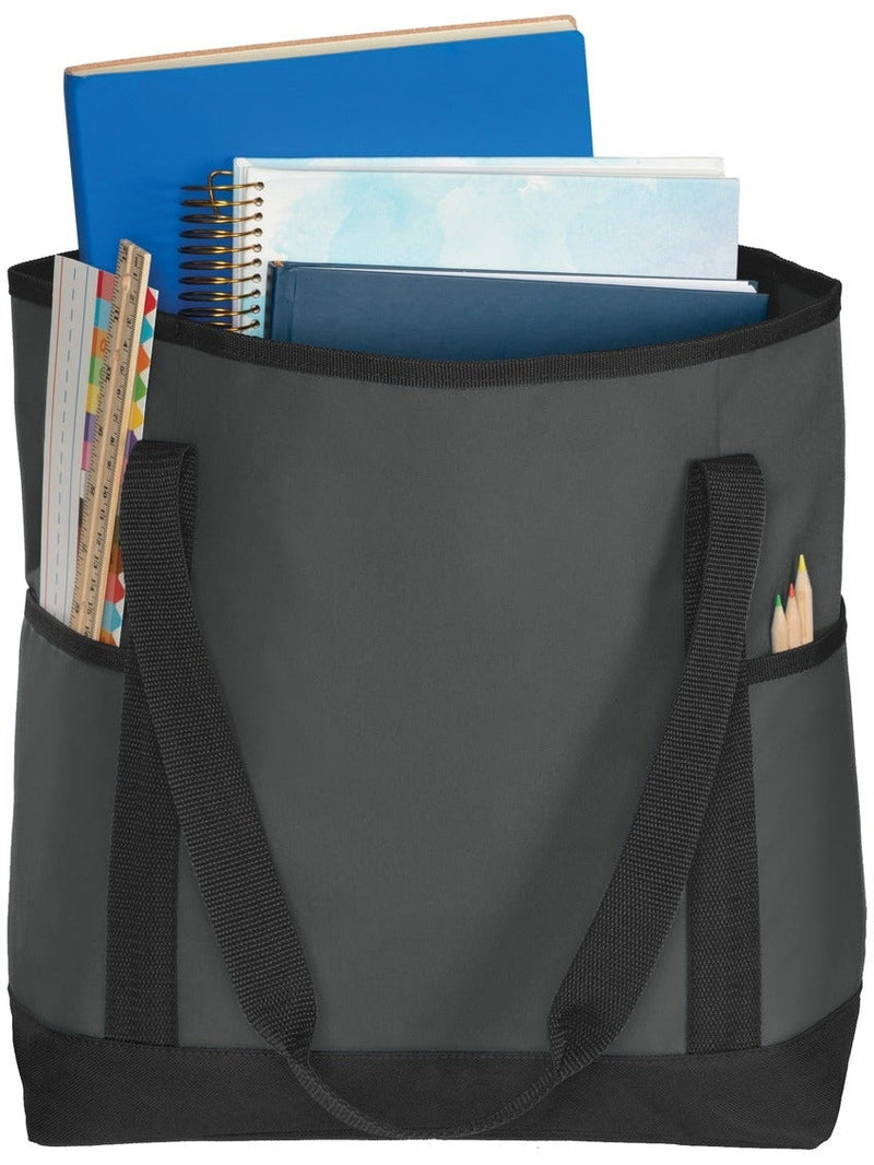 no-logo Port Authority On-The-Go Tote-Regular-Port Authority-Dark Charcoal/Black-Thread Logic