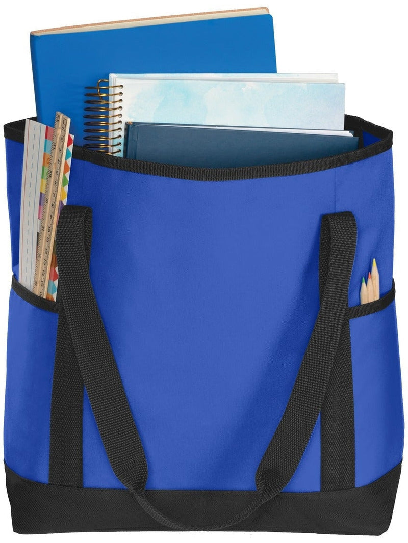 no-logo Port Authority On-The-Go Tote-Regular-Port Authority-Royal/Black-Thread Logic