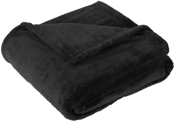 no-logo Port Authority Oversized Ultra Plush Blanket-Regular-Port Authority-Deep Black-1 Size-Thread Logic