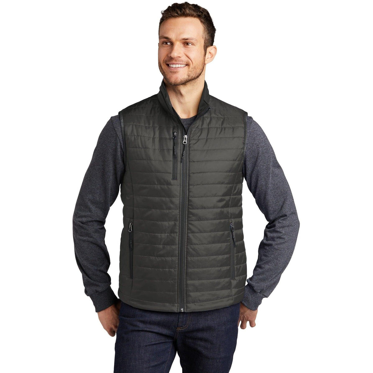 no-logo Port Authority Packable Puffy Vest-Regular-Port Authority-Thread Logic