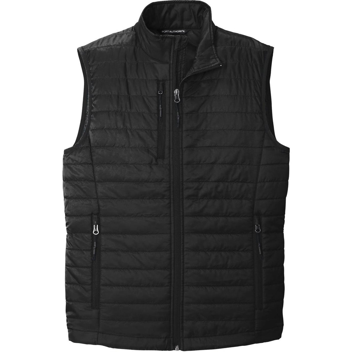 logo-left Port Authority Packable Puffy Vest-Regular-Port Authority-Deep Black-S-Thread Logic