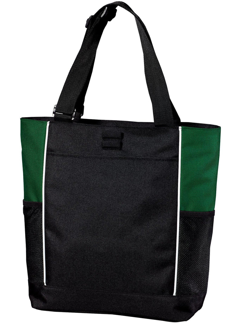 Port Authority Panel Tote-Regular-Port Authority-Black/Hunter-Thread Logic