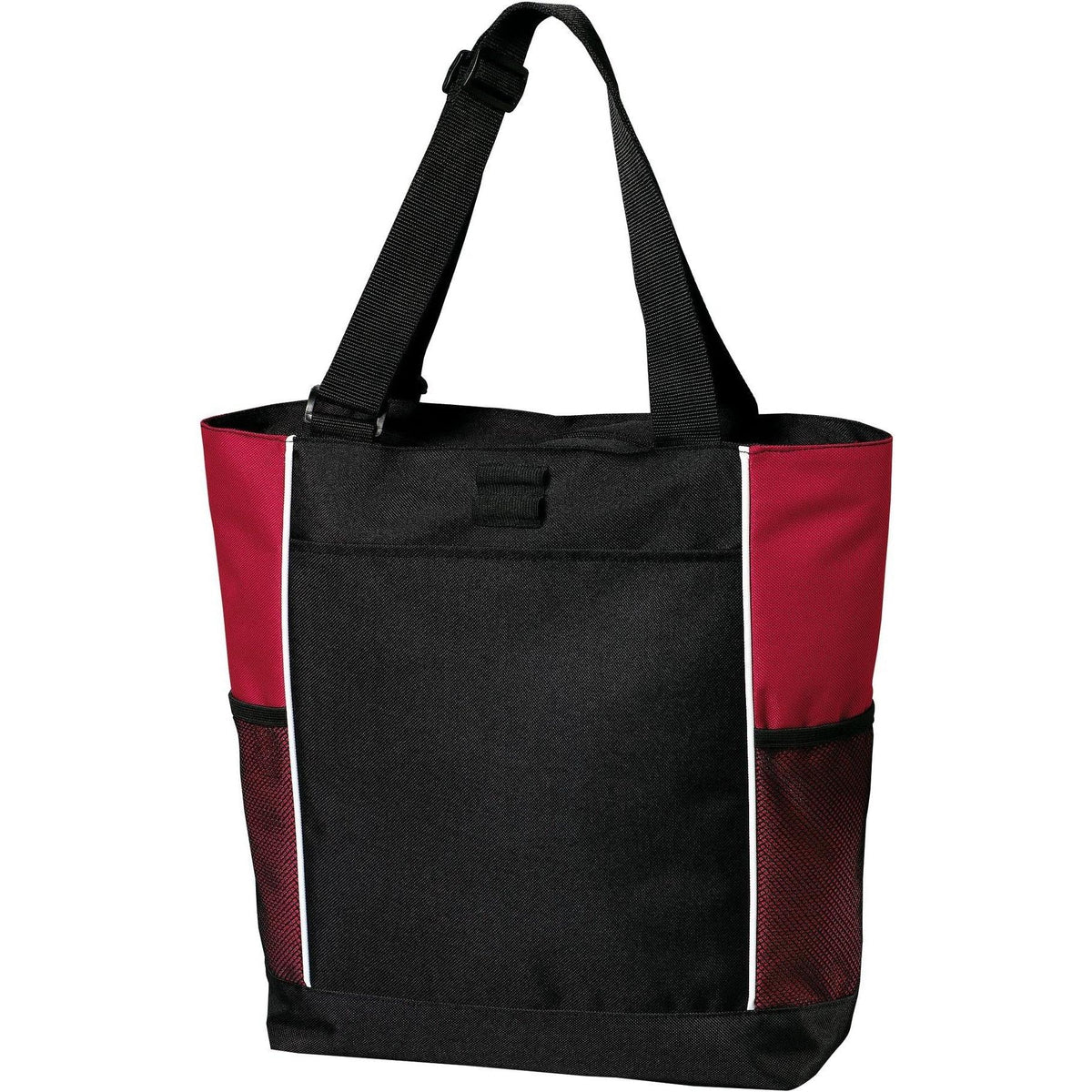 no-logo Port Authority Panel Tote-Regular-Port Authority-Black/Red-Thread Logic