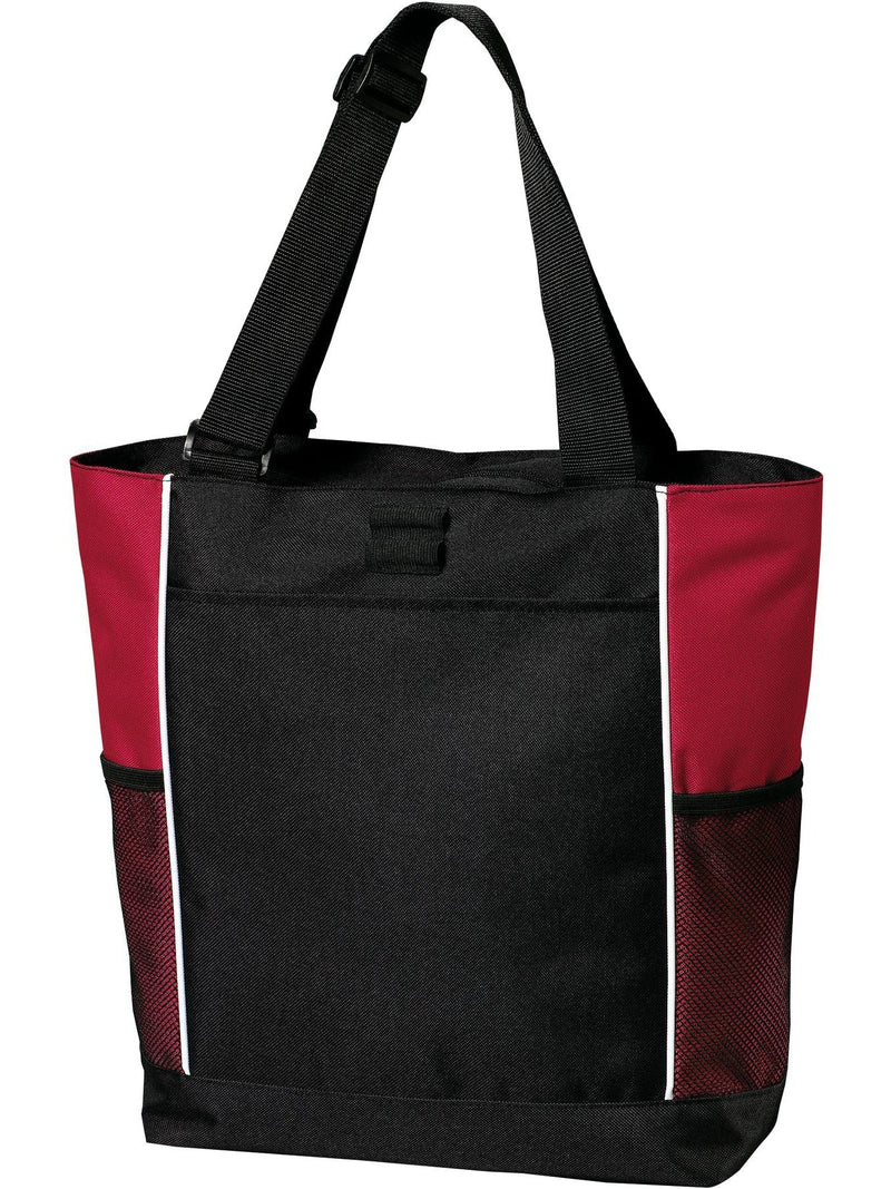 Port Authority Panel Tote-Regular-Port Authority-Black/Red-Thread Logic