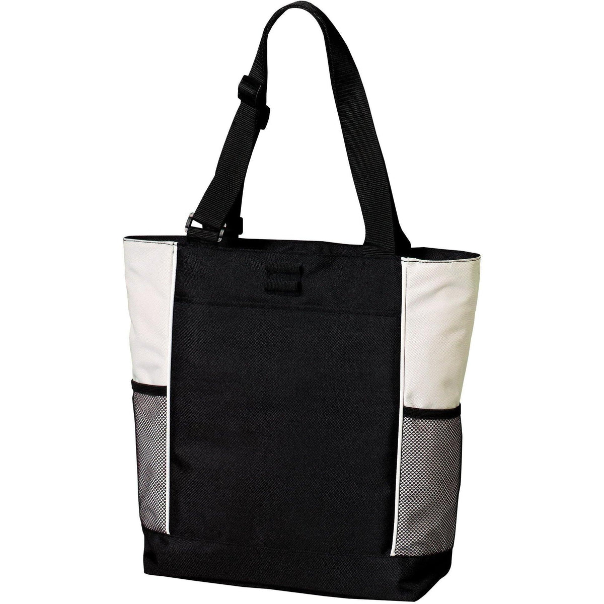 no-logo Port Authority Panel Tote-Regular-Port Authority-Black/Stone-Thread Logic