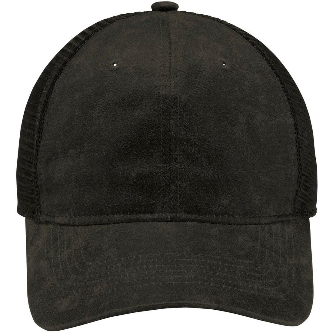 no-logo Port Authority Pigment Print Mesh Back Cap-Headwear-Port Authority-Black-OSFA-Thread Logic