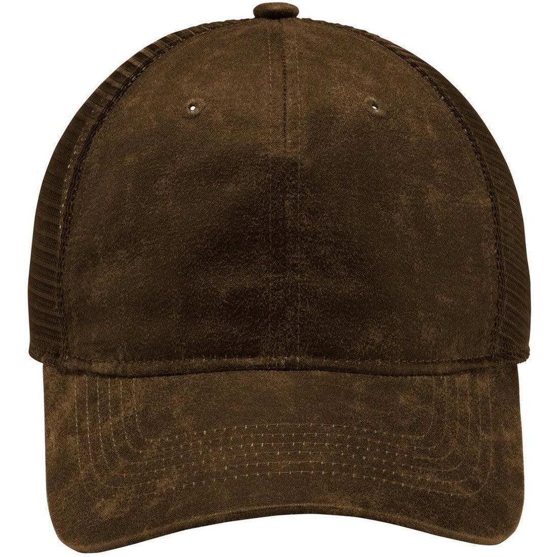 no-logo Port Authority Pigment Print Mesh Back Cap-Headwear-Port Authority-Brown-OSFA-Thread Logic