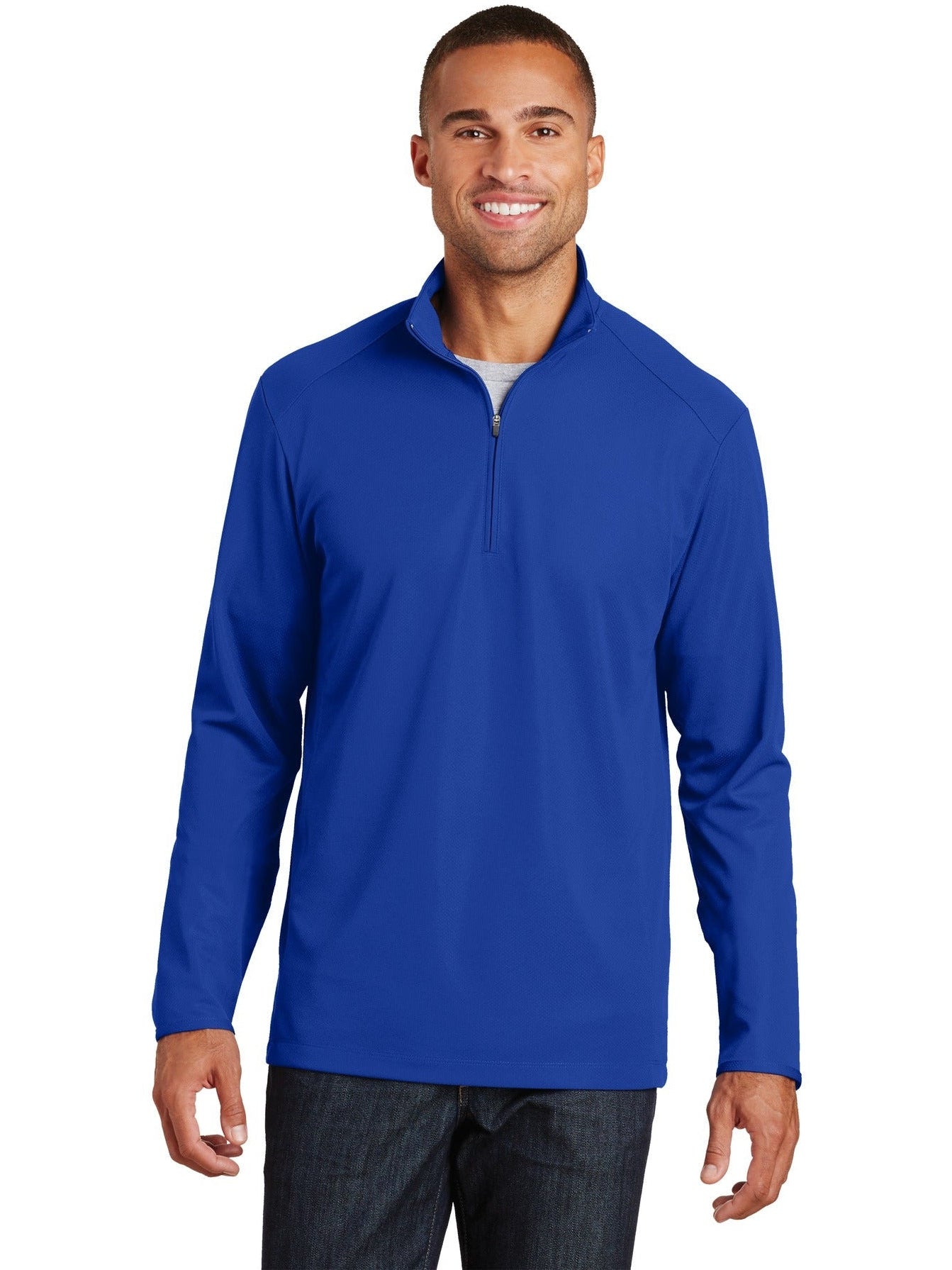 no-logo Port Authority Pinpoint Mesh 1/2-Zip-Regular-Port Authority-Thread Logic