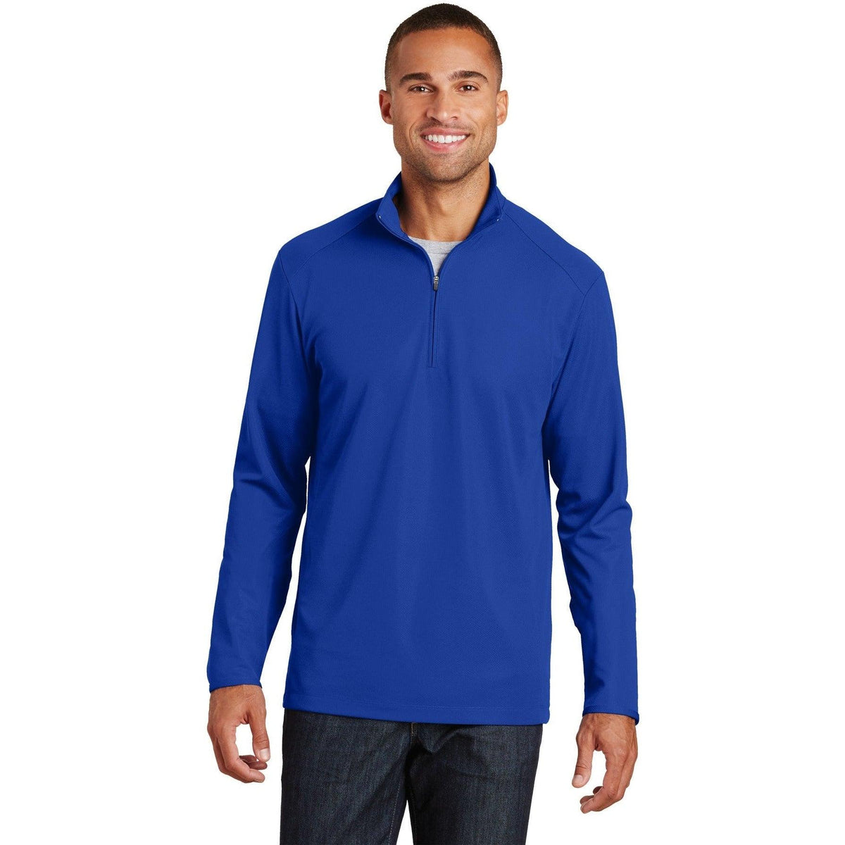 no-logo Port Authority Pinpoint Mesh 1/2-Zip-Regular-Port Authority-Thread Logic