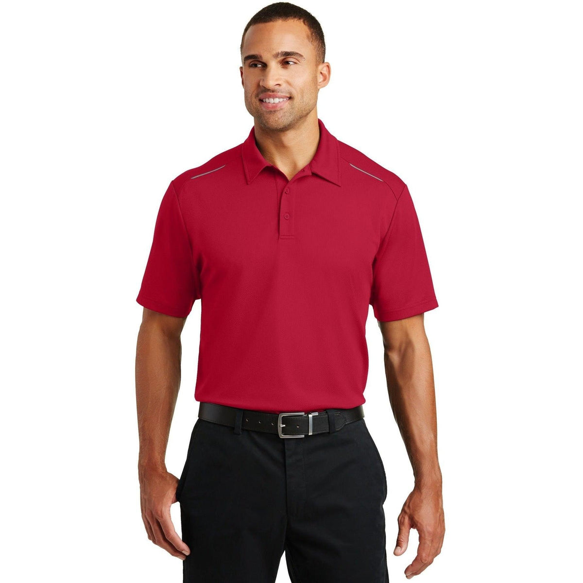 no-logo Port Authority Pinpoint Mesh Polo-Regular-Port Authority-Thread Logic