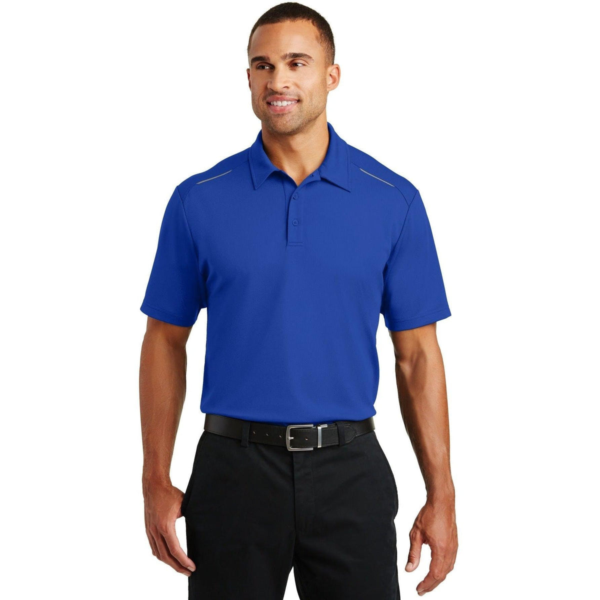 no-logo Port Authority Pinpoint Mesh Polo-Regular-Port Authority-Thread Logic