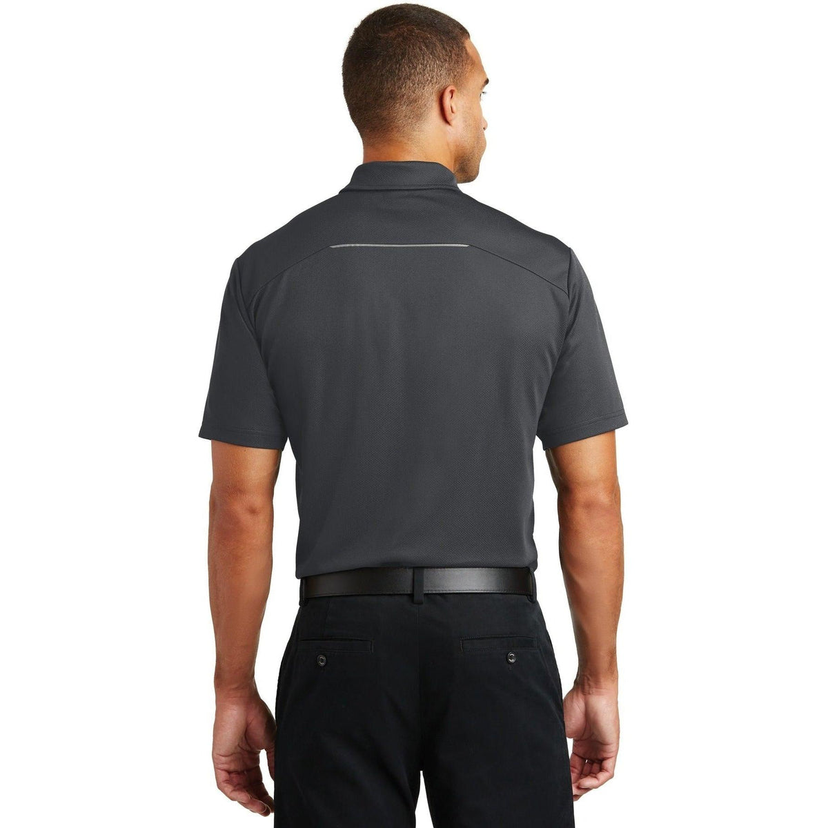 no-logo Port Authority Pinpoint Mesh Polo-Regular-Port Authority-Thread Logic
