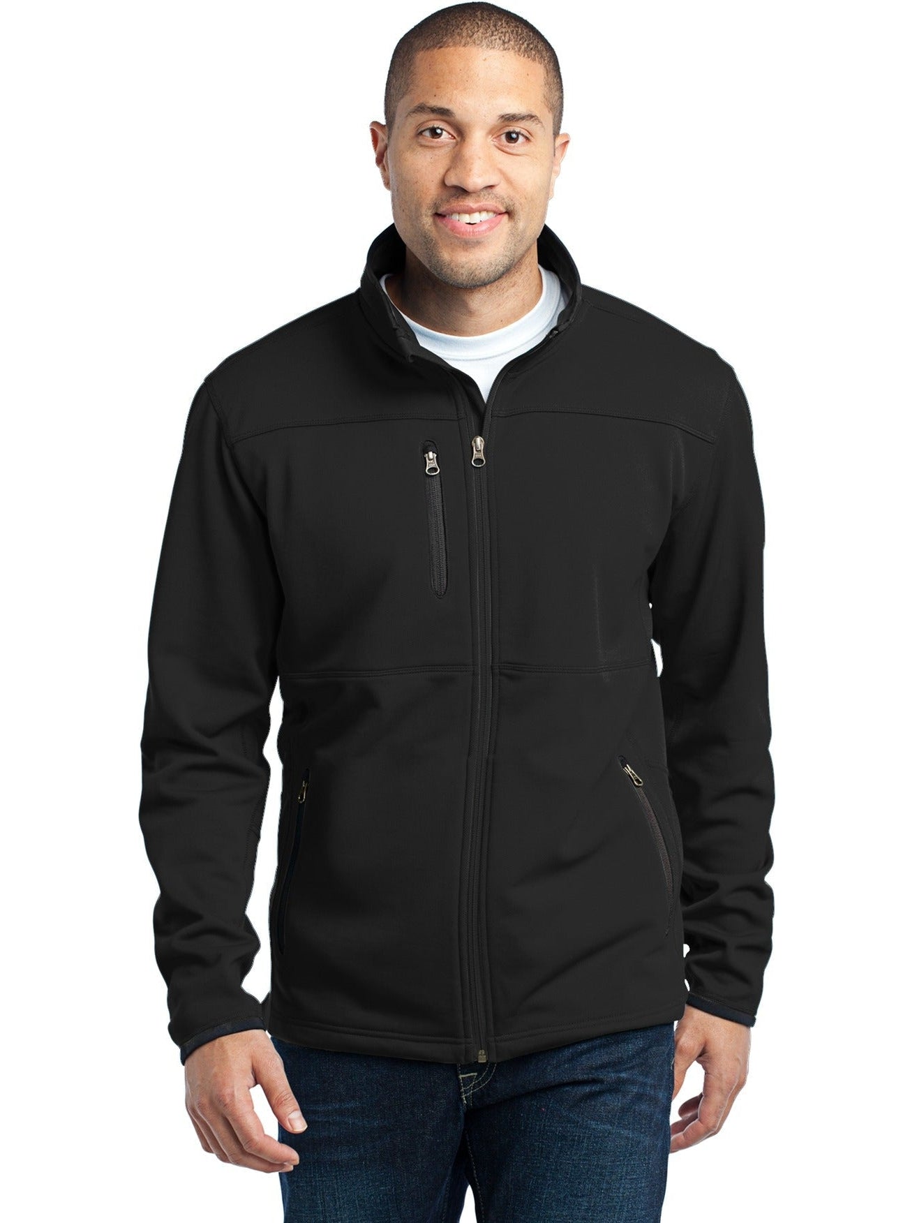 no-logo Port Authority Pique Fleece Jacket-Regular-Port Authority-Thread Logic