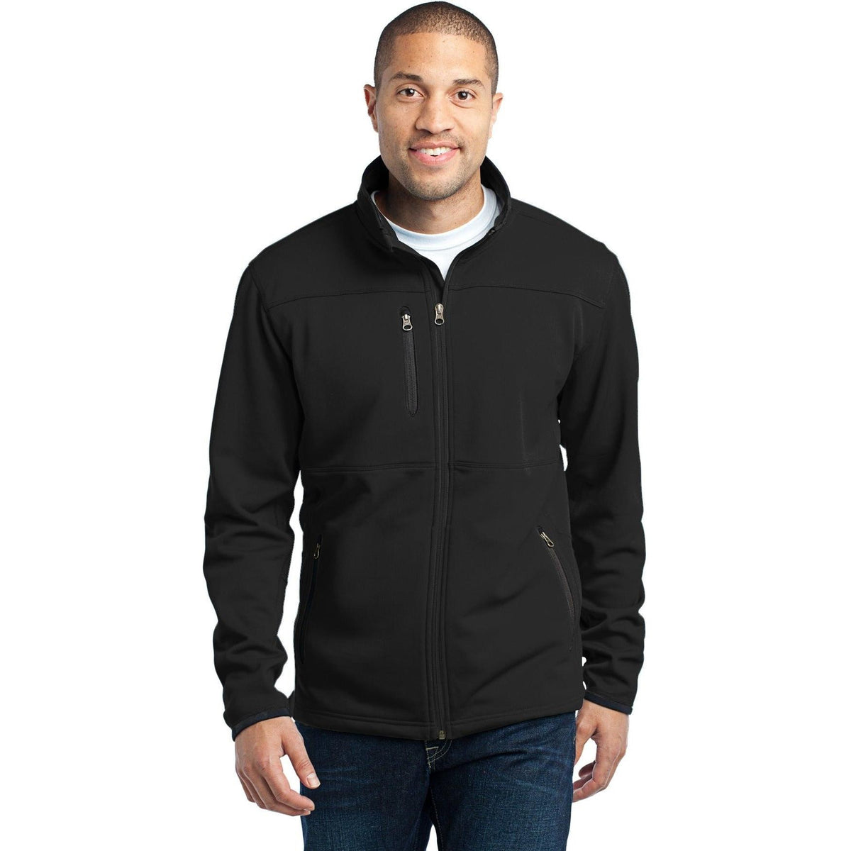 no-logo Port Authority Pique Fleece Jacket-Regular-Port Authority-Thread Logic