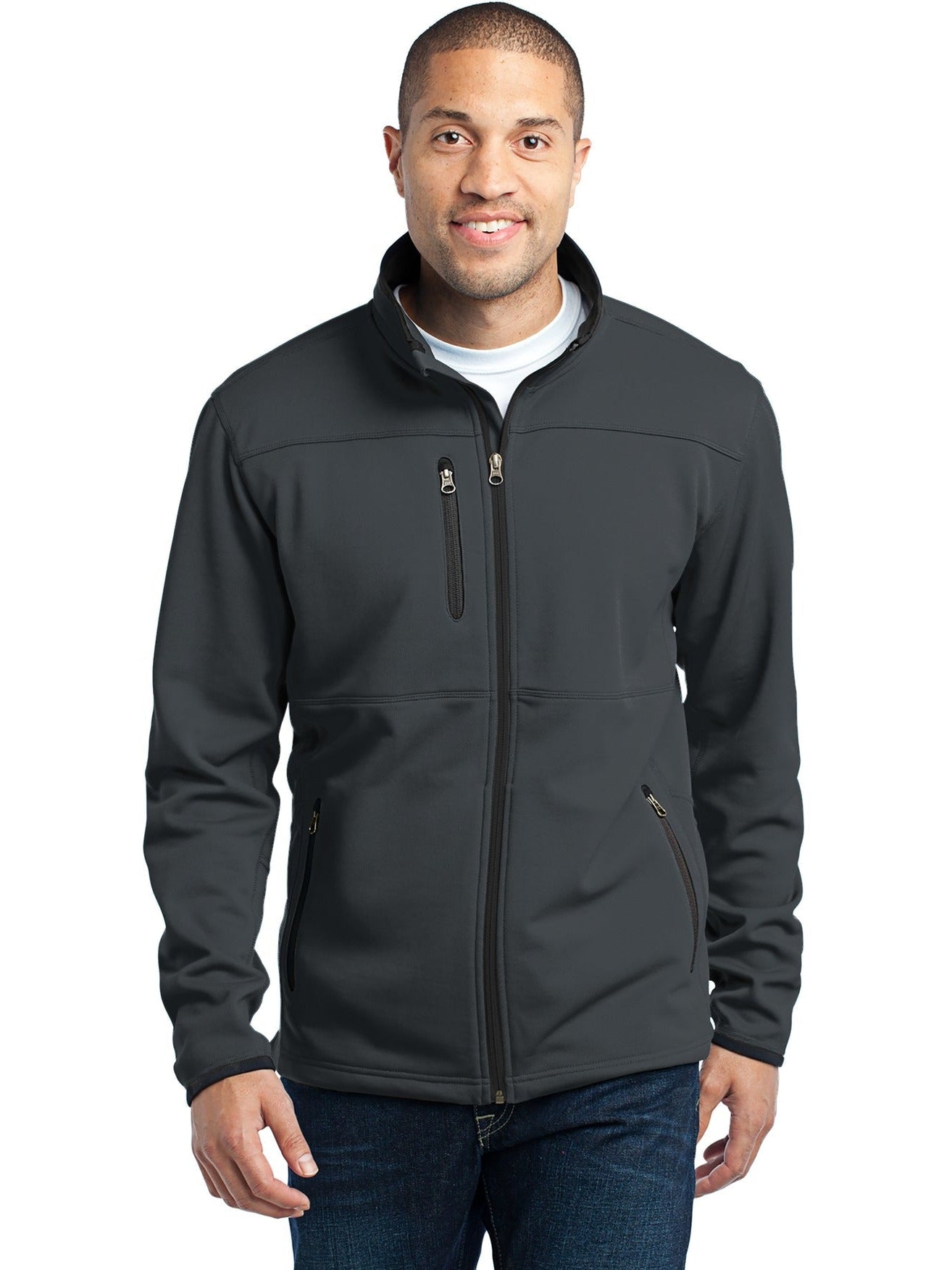 no-logo Port Authority Pique Fleece Jacket-Regular-Port Authority-Thread Logic