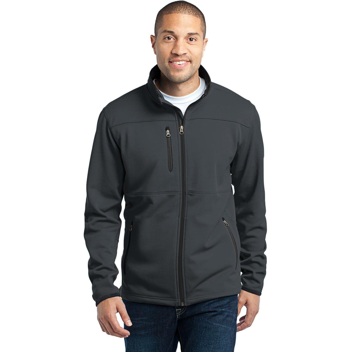 no-logo Port Authority Pique Fleece Jacket-Regular-Port Authority-Thread Logic