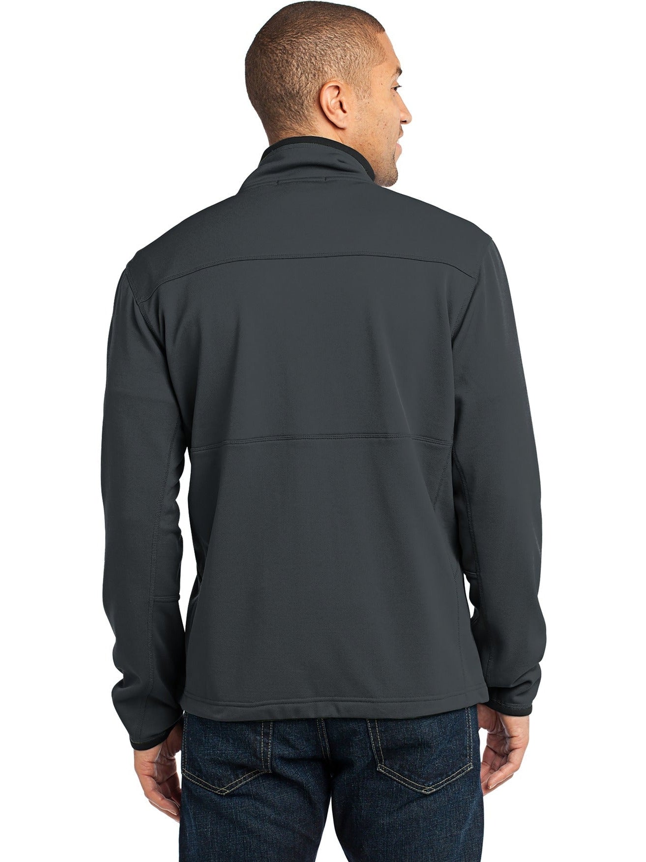 no-logo Port Authority Pique Fleece Jacket-Regular-Port Authority-Thread Logic