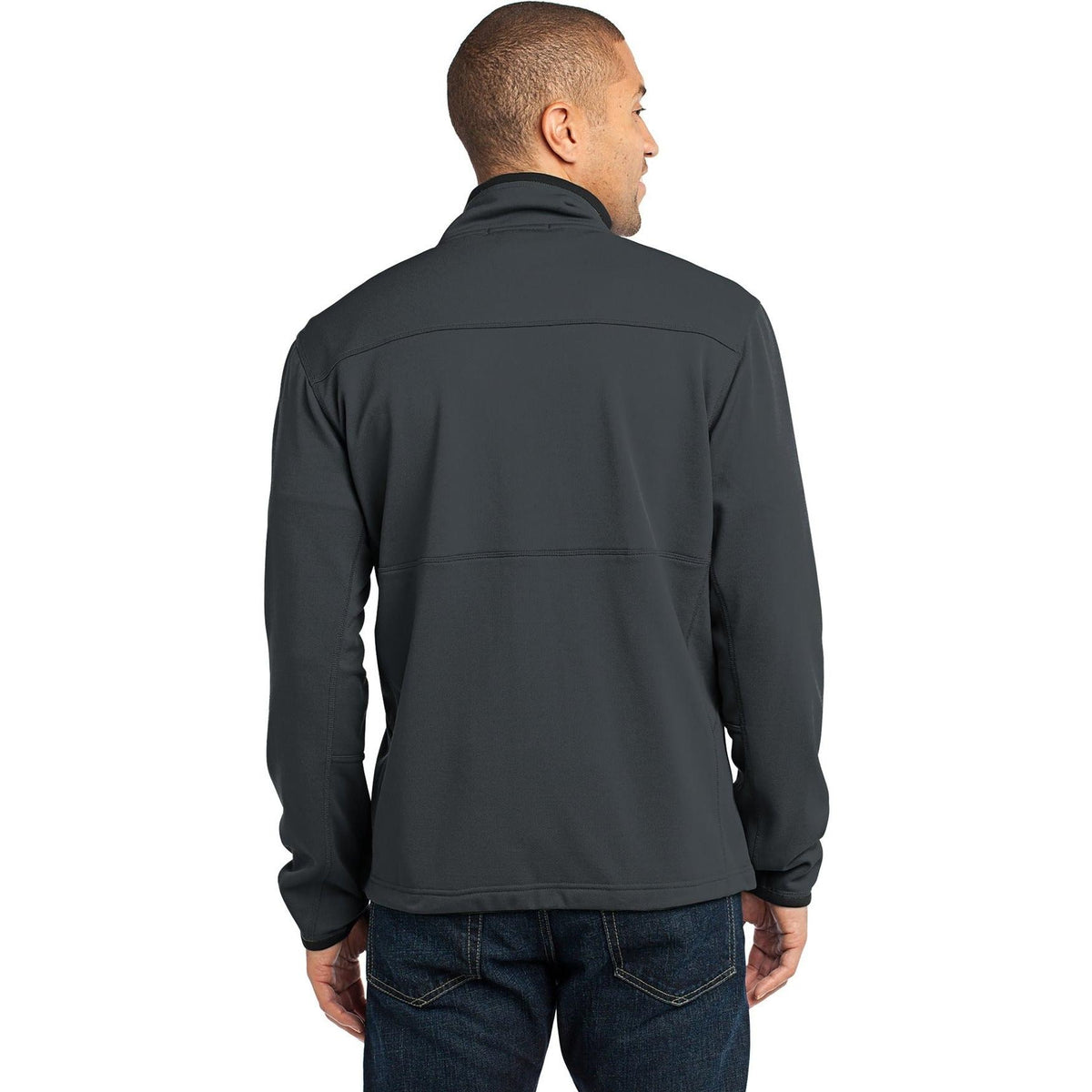 no-logo Port Authority Pique Fleece Jacket-Regular-Port Authority-Thread Logic