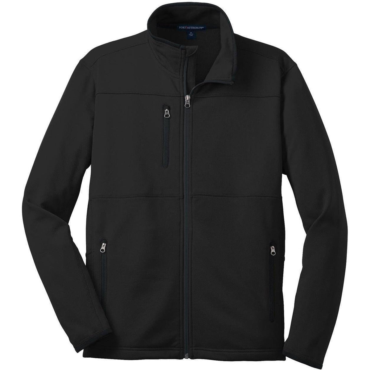 no-logo Port Authority Pique Fleece Jacket-Regular-Port Authority-Black-S-Thread Logic