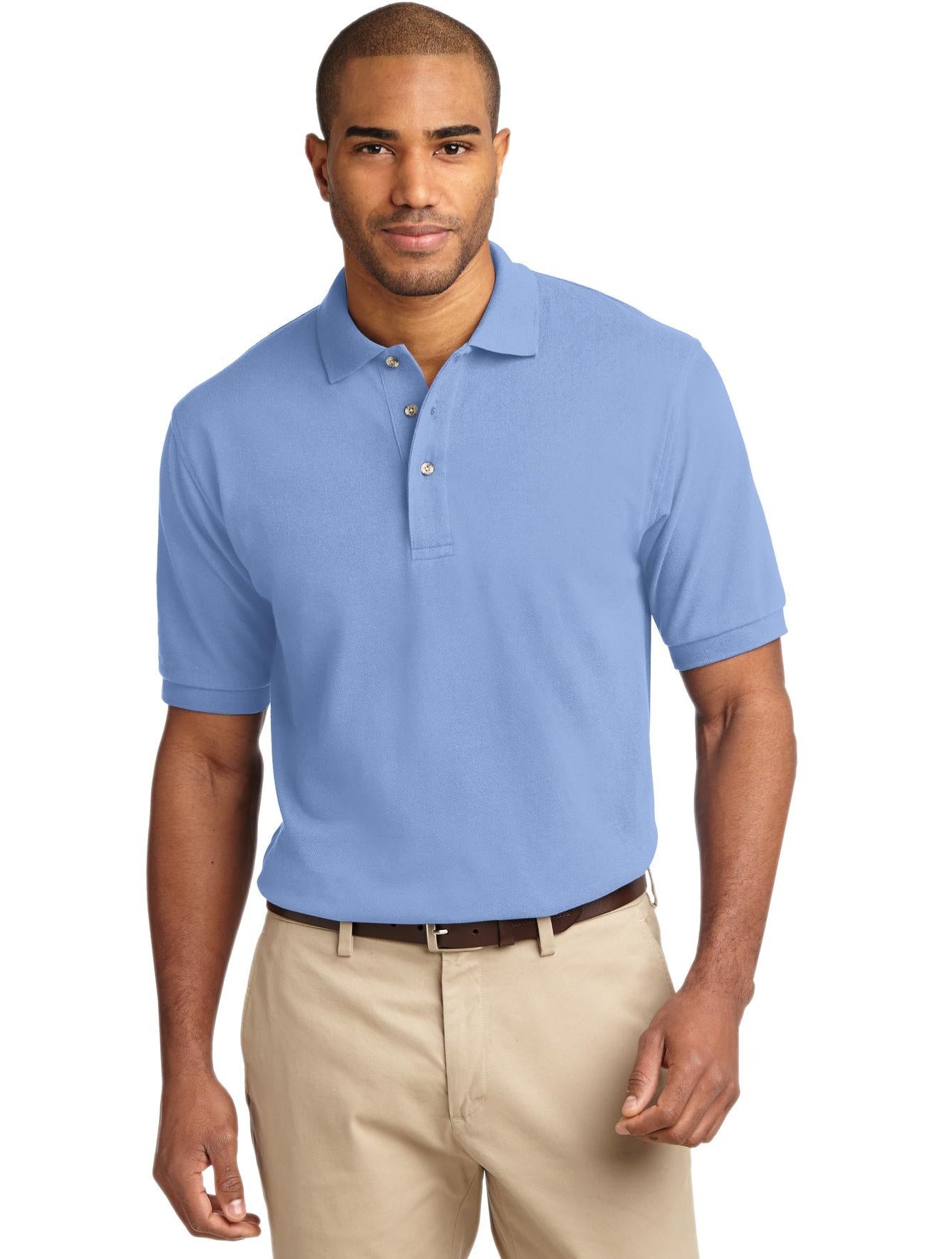 no-logo Port Authority Pique Knit Polo Shirt-Regular-Port Authority-Thread Logic
